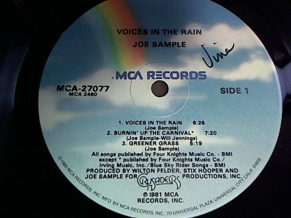 Joe Sample : Voices In The Rain (LP, Album, RE)