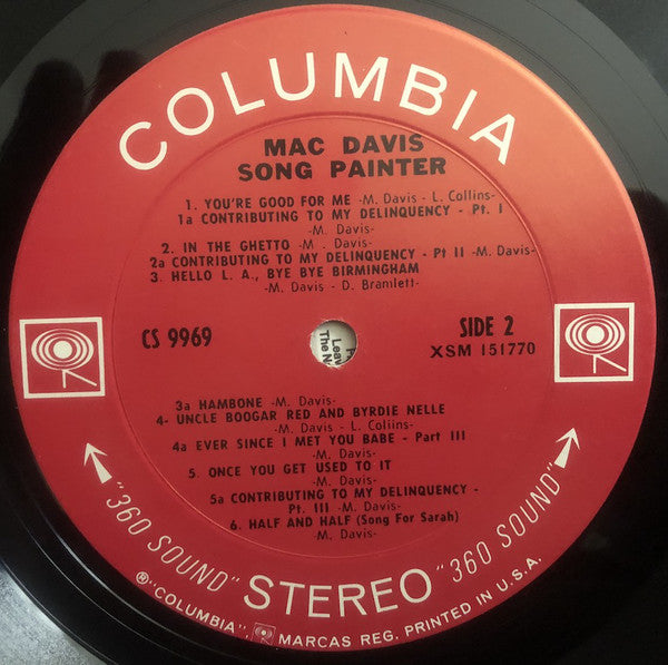 Mac Davis : Song Painter (LP, Album, Pit)