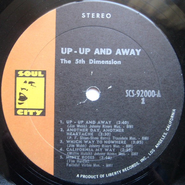 The Fifth Dimension : Up, Up And Away (LP, Album, Res)