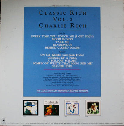 Charlie Rich : Classic Rich Vol. 2 (LP, Comp)