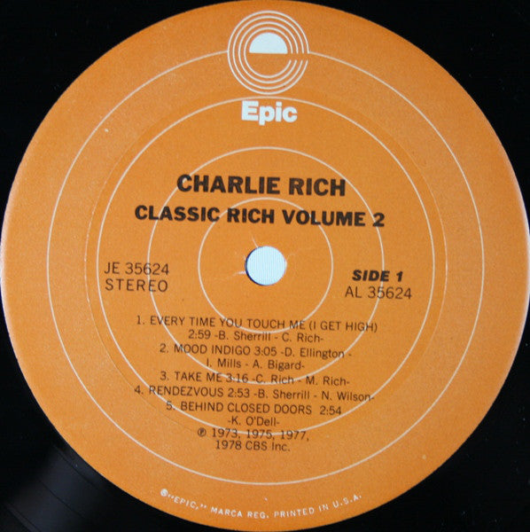 Charlie Rich : Classic Rich Vol. 2 (LP, Comp)