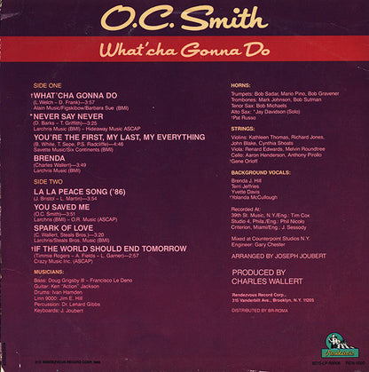 OC Smith : What'cha Gonna Do (LP, Album)