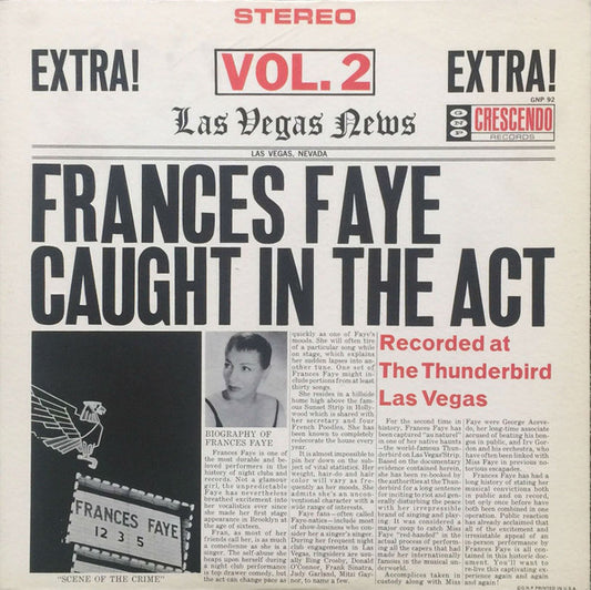 Frances Faye : Caught In The Act Vol. 2 (LP, Album)