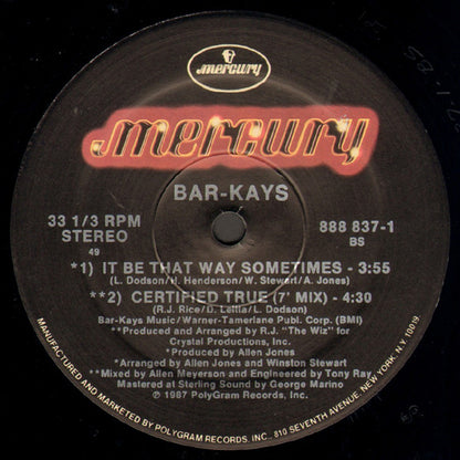 Bar-Kays : Certified True (12")