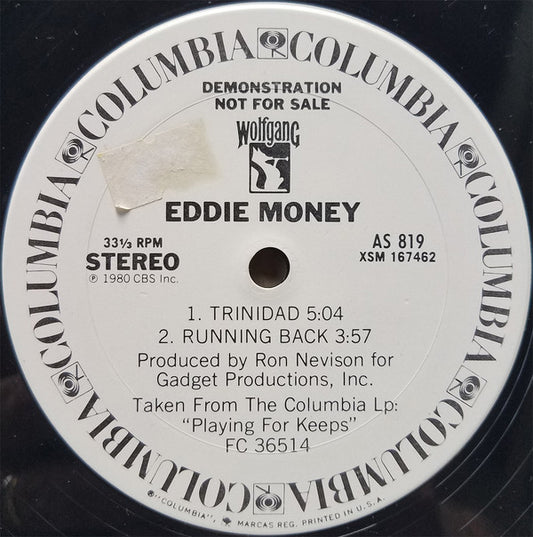 Eddie Money : Trinidad / Running Back (12", Promo)