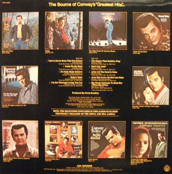 Conway Twitty : Conway Twitty's Greatest Hits Vol. II (LP, Comp)
