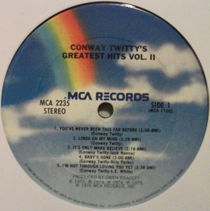 Conway Twitty : Conway Twitty's Greatest Hits Vol. II (LP, Comp)