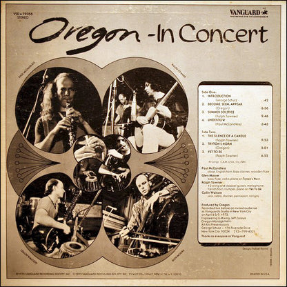 Oregon : In Concert (LP, Album, Pit)