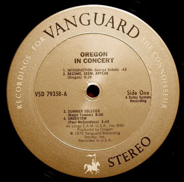 Oregon : In Concert (LP, Album, Pit)