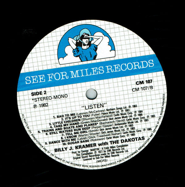 Billy J. Kramer & The Dakotas : Listen (LP, Comp, Whi)