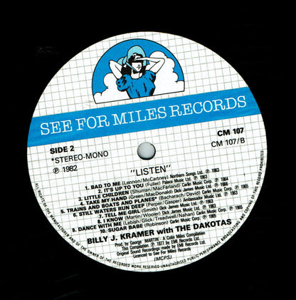 Billy J. Kramer & The Dakotas : Listen (LP, Comp, Whi)