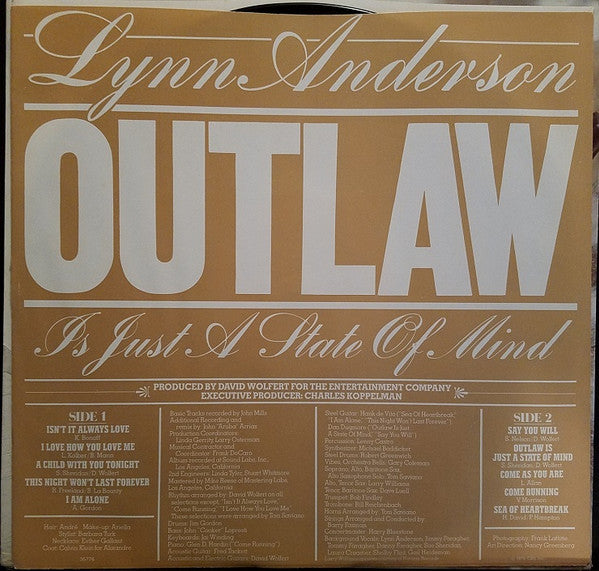 Lynn Anderson : Outlaw Is Just A State Of Mind (LP, Album, Ter)