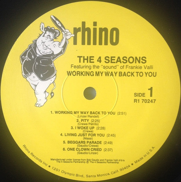 The Four Seasons : Working My Way Back To You (LP, Album, Mono, RM)