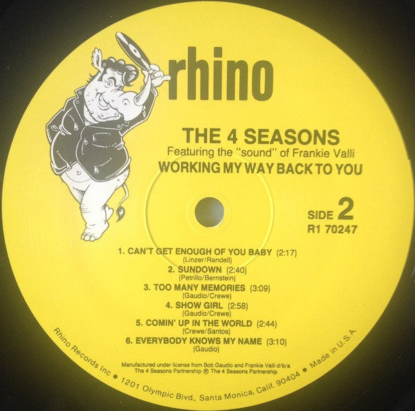 The Four Seasons : Working My Way Back To You (LP, Album, Mono, RM)