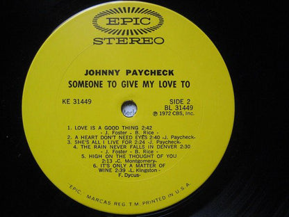 Johnny Paycheck : Someone To Give My Love To (LP, Album)