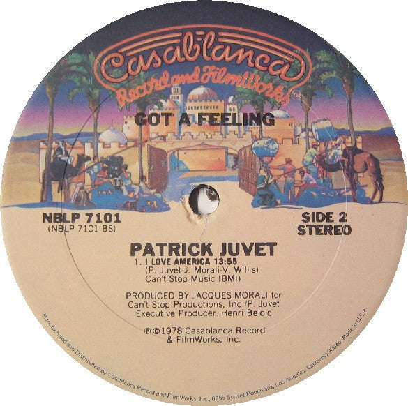 Patrick Juvet : Got A Feeling (LP, Album, Gol)
