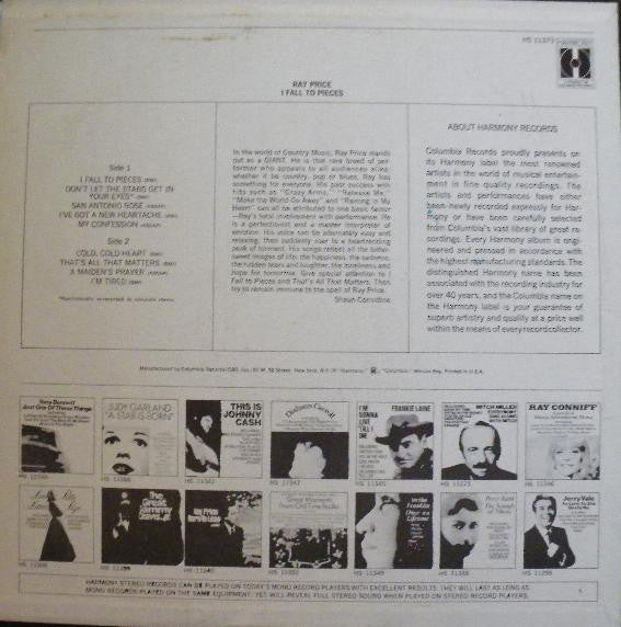 Ray Price : I Fall To Pieces (LP, Comp)
