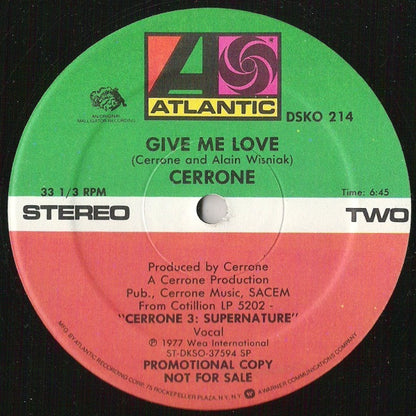 Cerrone / Kongas : Call Me Tonight / Gimme Some Loving (12", M/Print, Promo)
