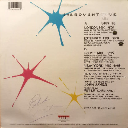 John James : She Bought Love (12", Single)