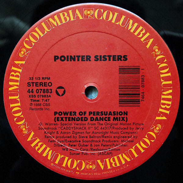 Pointer Sisters : Power Of Persuasion (12")