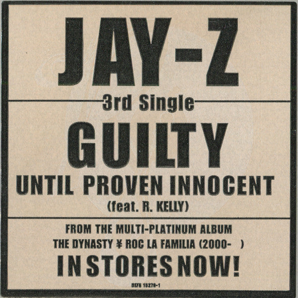 Jay-Z : Guilty Until Proven Innocent / 1-900-HUSTLER (12", Promo)
