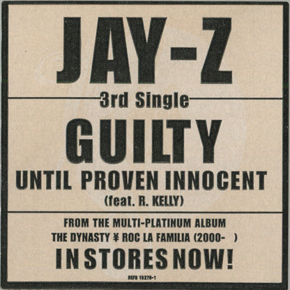 Jay-Z : Guilty Until Proven Innocent / 1-900-HUSTLER (12", Promo)