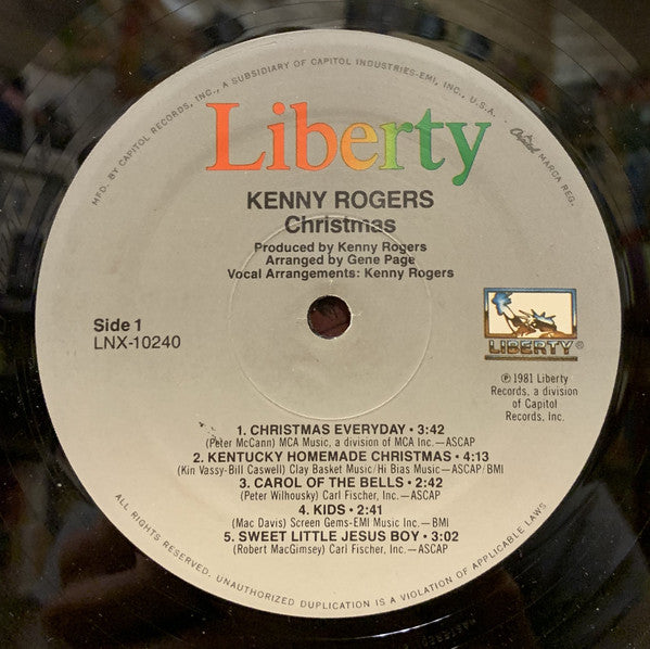 Kenny Rogers : Christmas (LP, Album, RE, Spe)