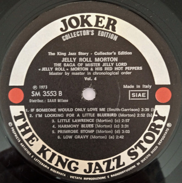 Jelly Roll Morton's Red Hot Peppers : The Saga Of Mister Jelly Lord Vol. 4 (LP, Comp, Col)