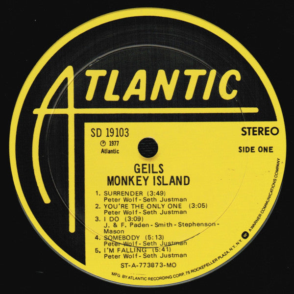 The J. Geils Band : Monkey Island (LP, Album, Mon)