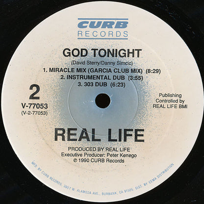 Real Life : God Tonight (12", Single)