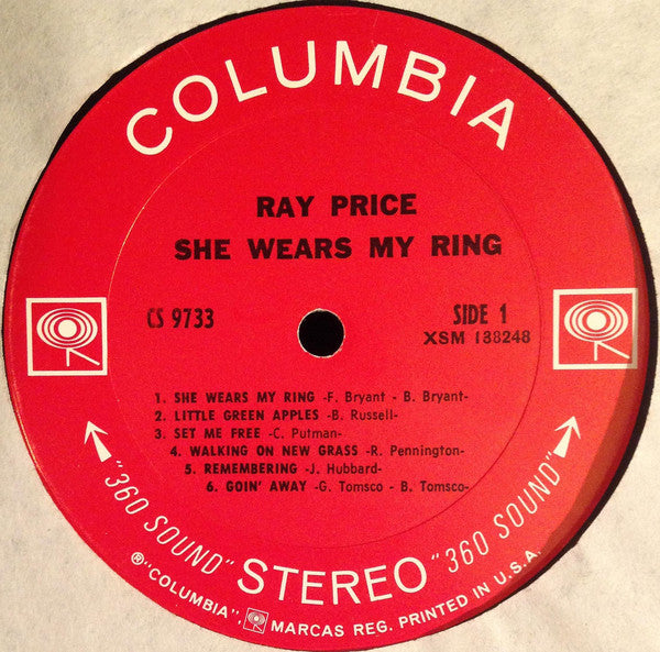 Ray Price : She Wears My Ring (LP, Album)