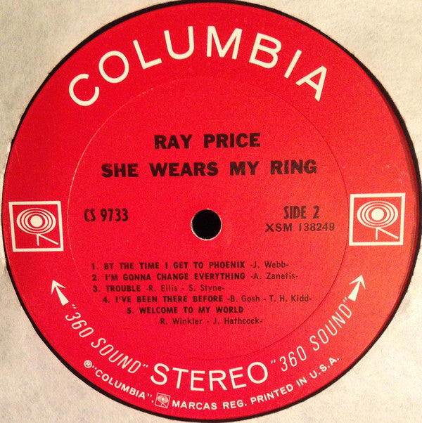 Ray Price : She Wears My Ring (LP, Album)
