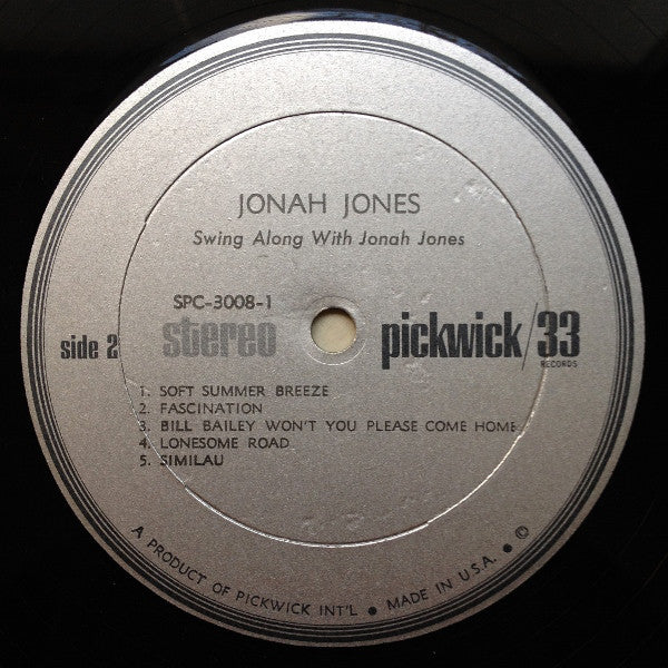 Jonah Jones : Swing Along With Jonah Jones (LP, Comp)