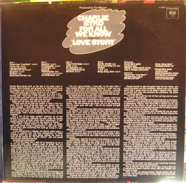 Charlie Byrd : For All We Know (2xLP, Album, Gat)