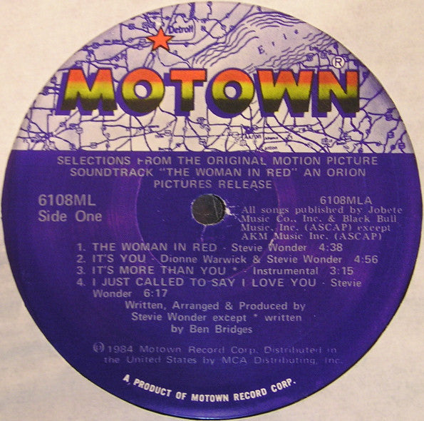 Stevie Wonder : The Woman In Red (Selections From The Original Motion Picture Soundtrack)  (LP, Album)