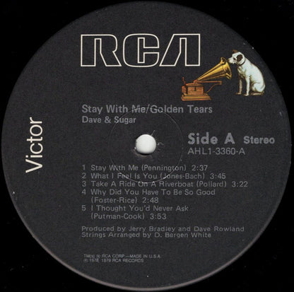 Dave And Sugar : Stay With Me / Golden Tears (LP)
