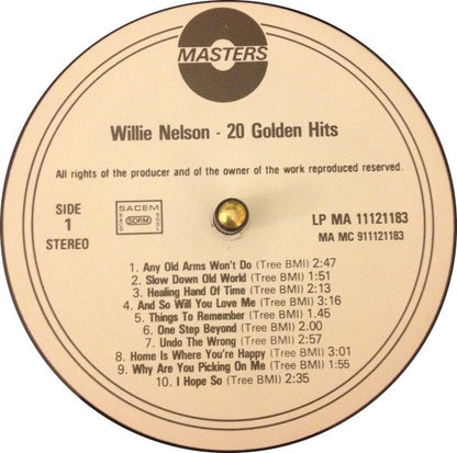 Willie Nelson : 20 Golden Hits (LP, Comp)