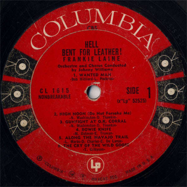 Frankie Laine : Hell Bent For Leather! (LP, Album, Mono)