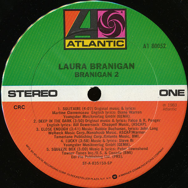 Laura Branigan : Branigan 2 (LP, Album, Club)