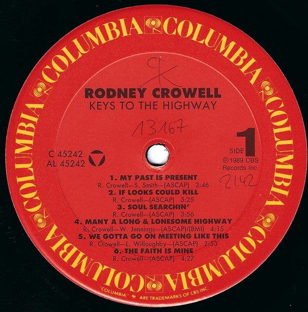 Rodney Crowell : Keys To The Highway (LP, Album)