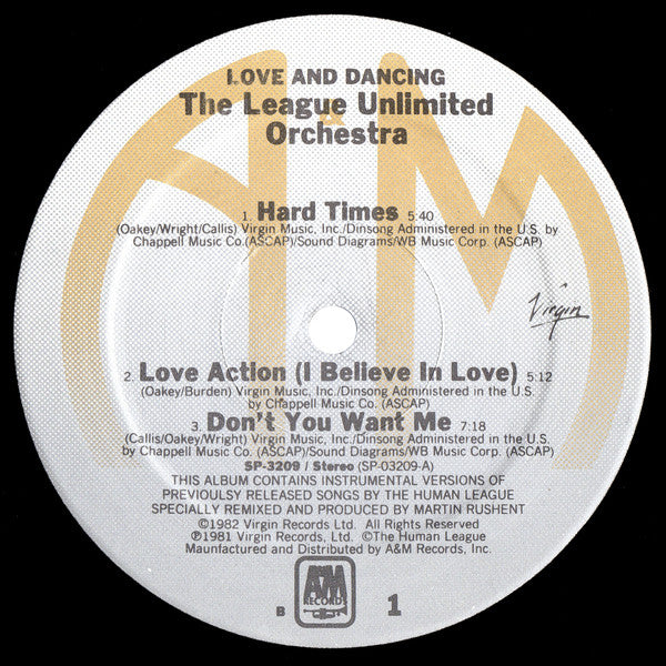 The League Unlimited Orchestra : Love And Dancing (LP, Album)
