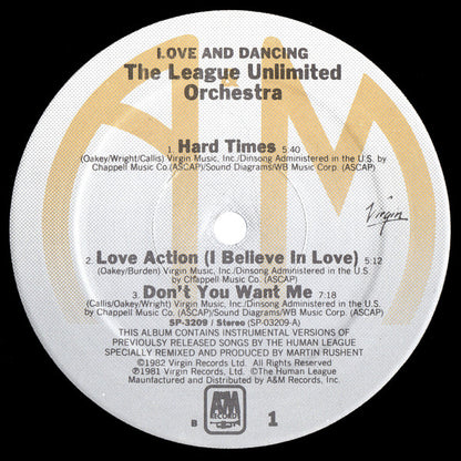 The League Unlimited Orchestra : Love And Dancing (LP, Album)