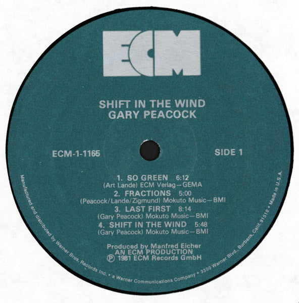 Gary Peacock, Art Lande, Eliot Zigmund : Shift In The Wind (LP, Album)