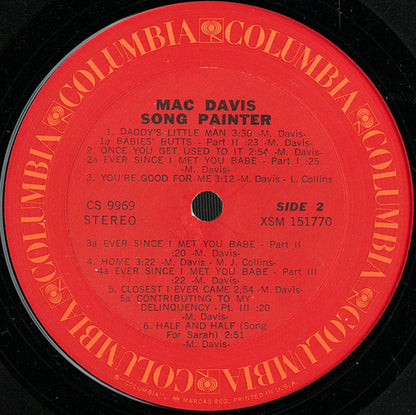 Mac Davis : Song Painter (LP, Album, RE)