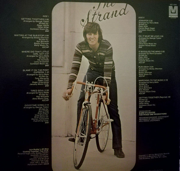 Bobby Sherman : Getting Together (LP, Album, Tri)