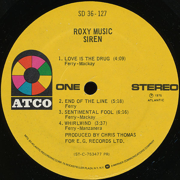 Roxy Music : Siren (LP, Album, Pre)