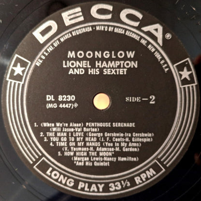 Lionel Hampton And His Sextet : Moonglow (LP, Mon)