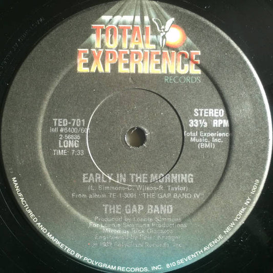 The Gap Band : Early In The Morning (12")