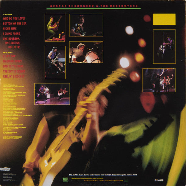 George Thorogood & The Destroyers : Live (LP, Album, Club)