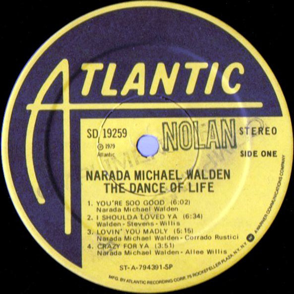 Narada Michael Walden : The Dance Of Life (LP, Album, SP )